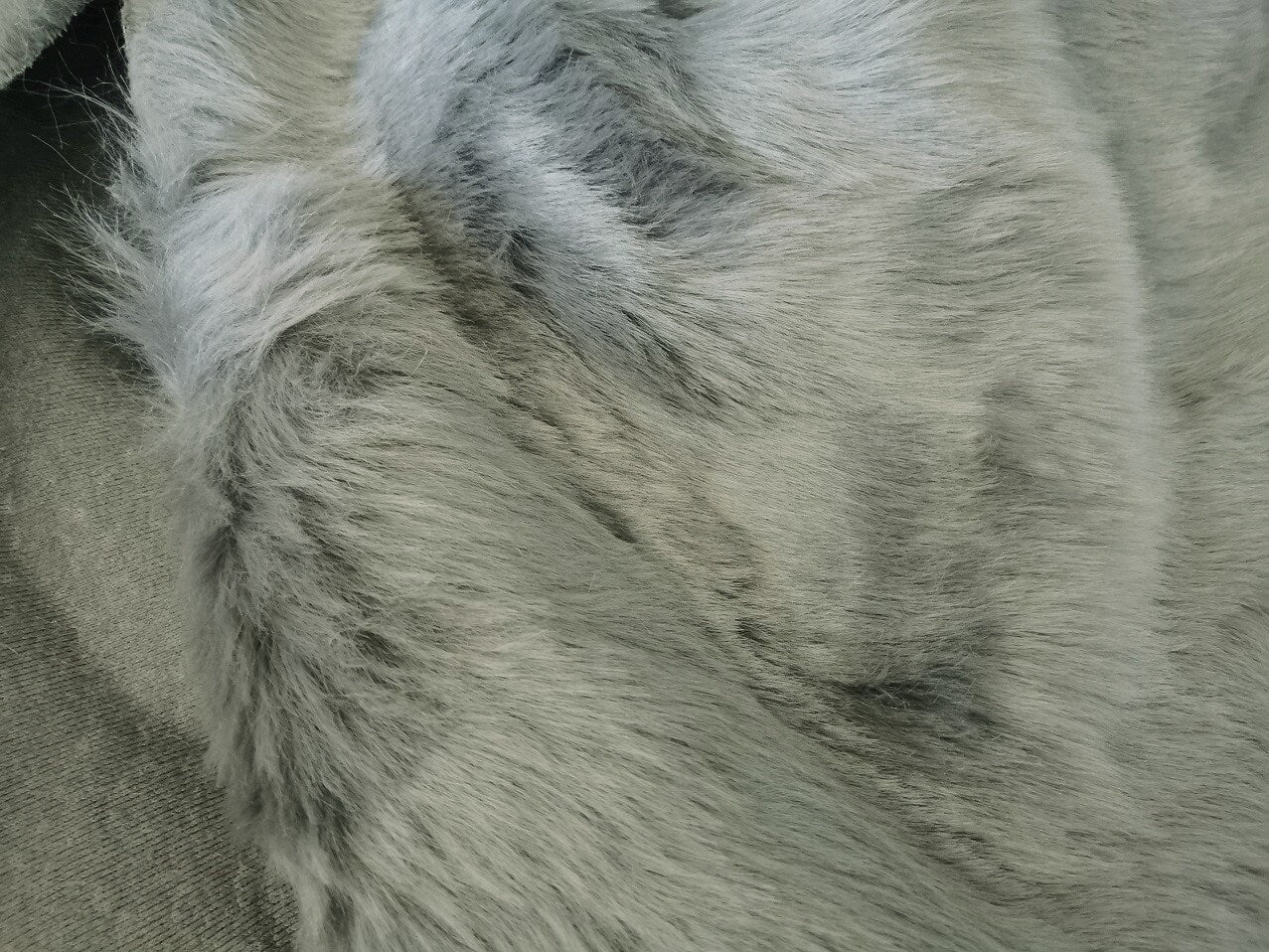 Light Grey Purple Teddy Bears Making Material Curls Fabric Long Pile 37x42cm ( 14“x16