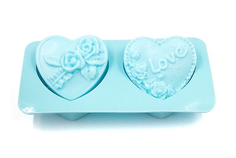 Love Silicone Mold,  Heart Mold, Candle Mold, Soap Mold , DIY Handmade Outer Size 170mm x 85mm