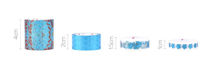 Vintage Washi Tape Set of 4 Rolls Masking Tape Journal Supplies