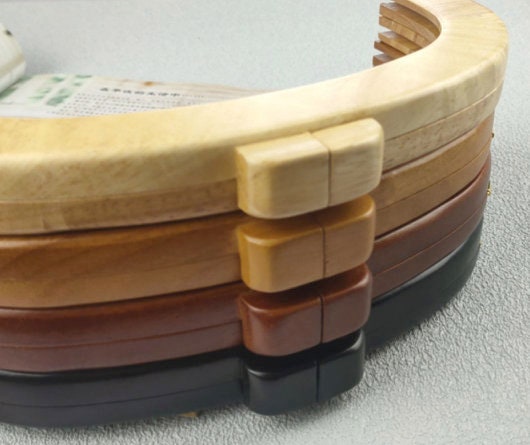 25cm ( 10") Retro Purse Frame / Large Wood Handle Purse Frame With Screws Pick Color