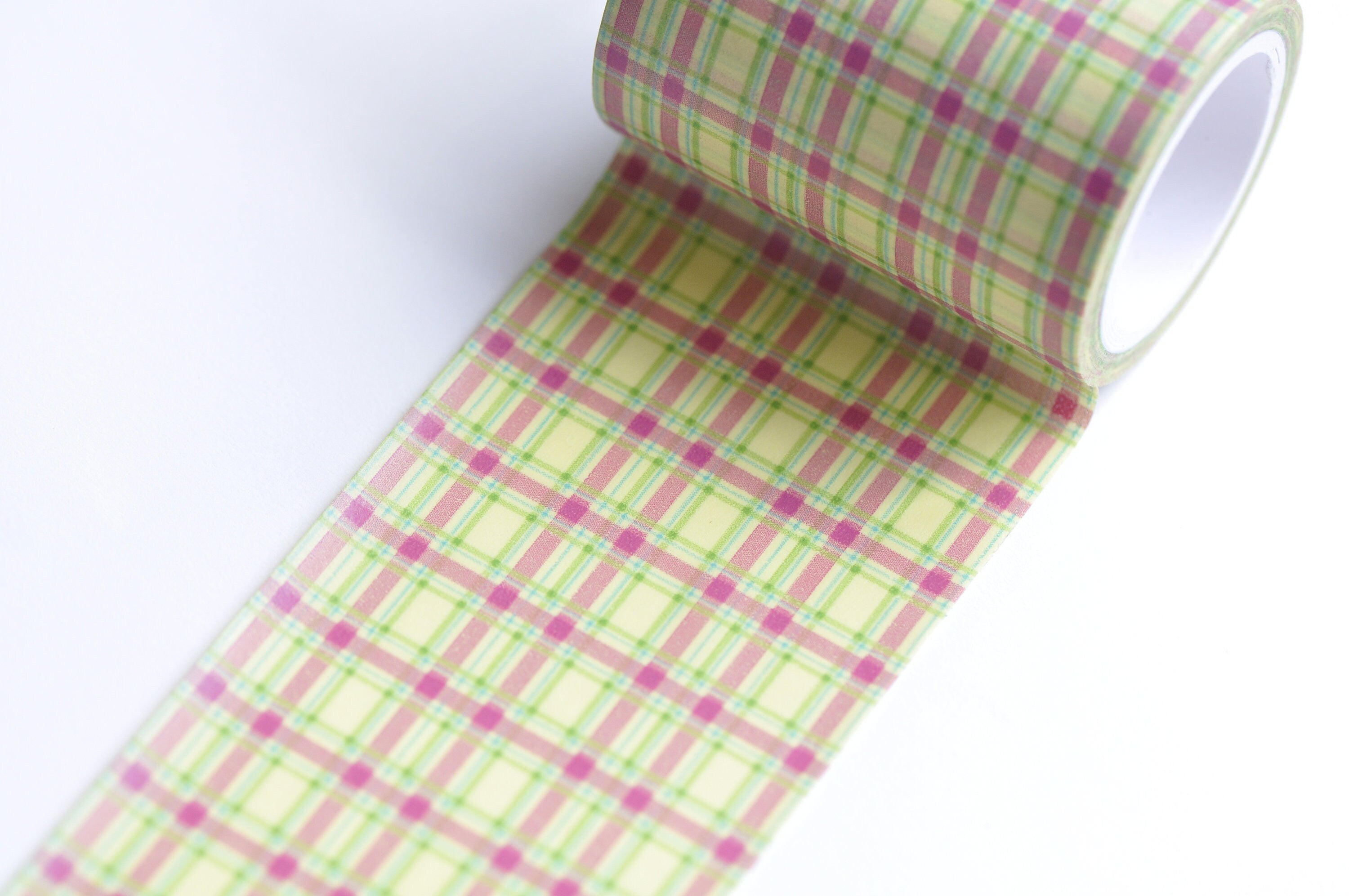 Grid Pattern Wide Washi Tape Journal Supplies 50mm x 5 Meters Roll No.12156