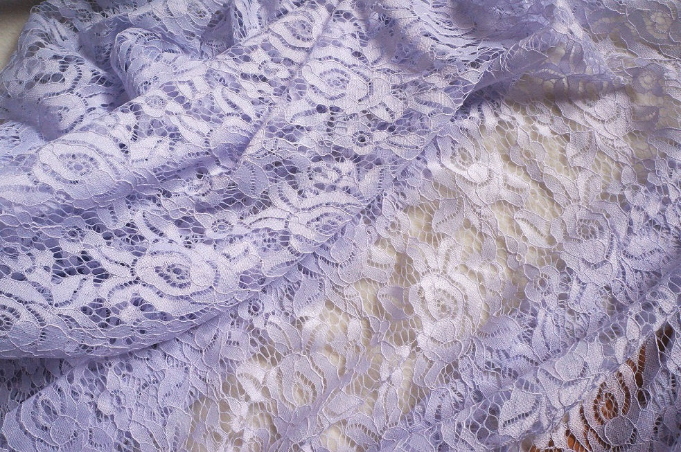 Beautiful Soft Purple Lace Fabric 150cm x 50cm (59” x 19