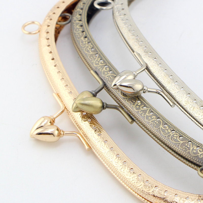 20.5cm (8"）Retro Sewing Purse Frame Silver/Bronze/L.Gold Pick Color