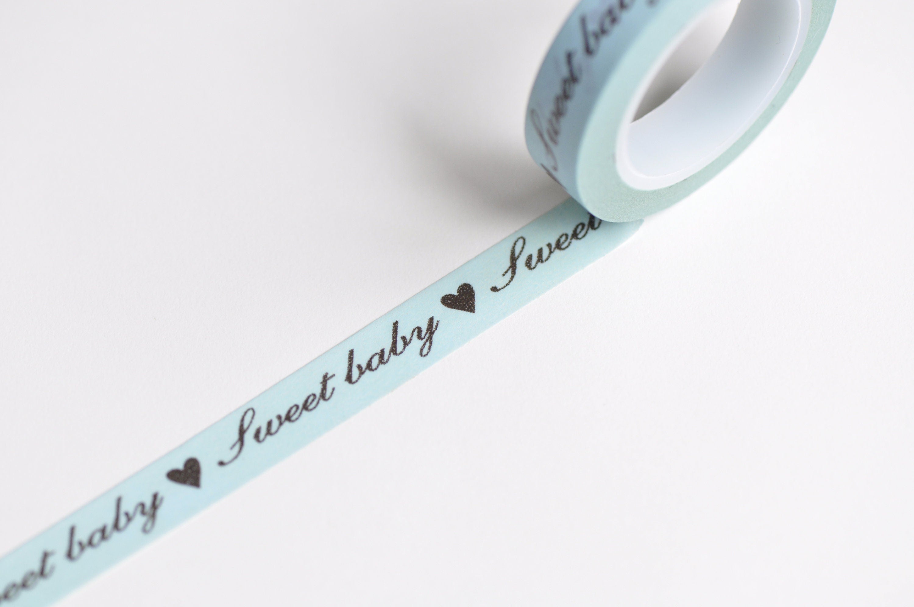 Blue Sweet Baby Washi Tape Baby Journal Supply 10mm x 10M Roll
