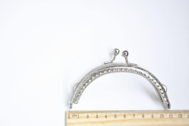 4" Retro Purse Frame Handbag Silver Purse Frame Sewing Style 10.5cm x 5cm