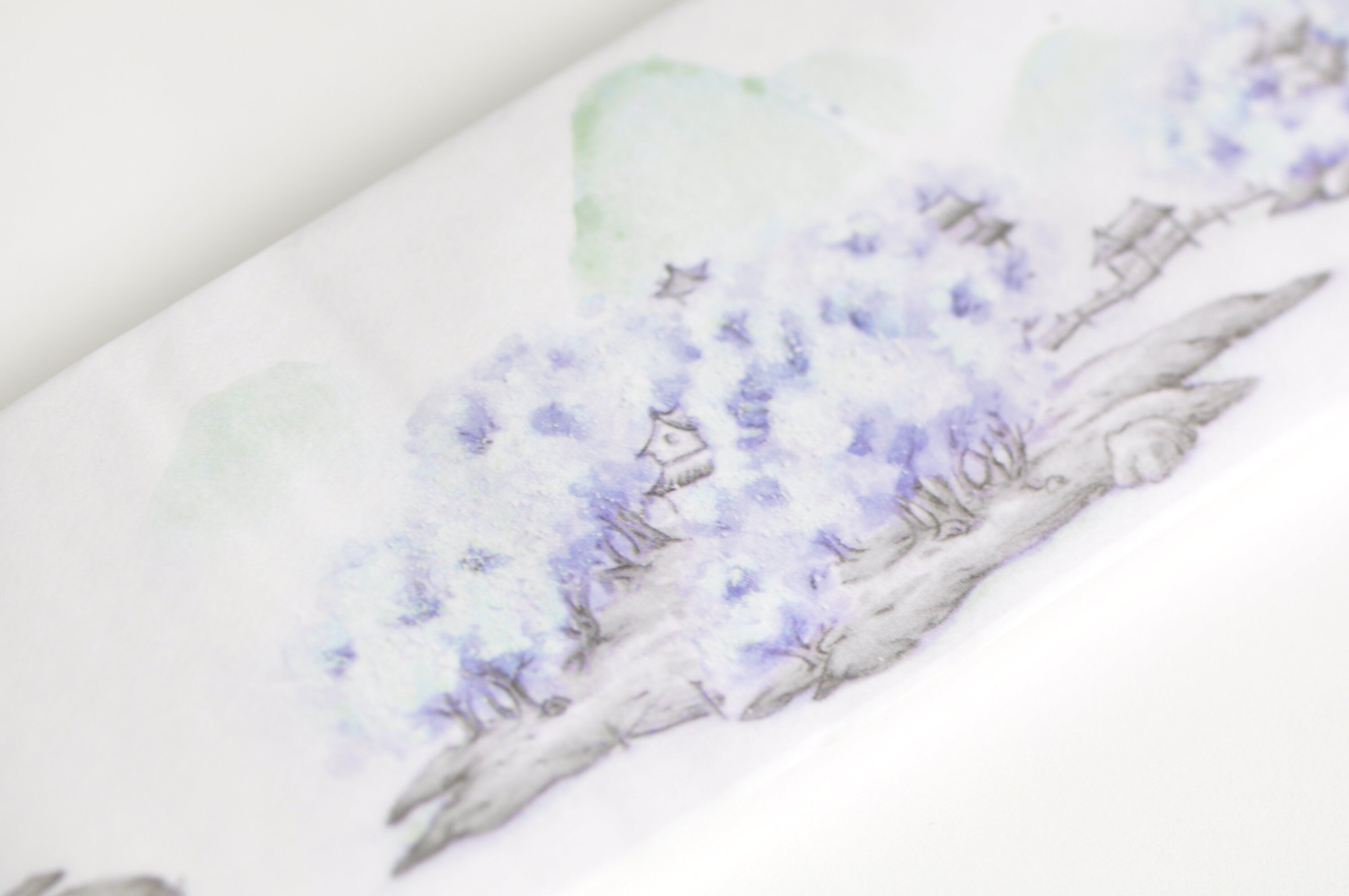 Retro Scenery Washi Tape Lined Journal Tape 65mm wide x 5 Meters Roll