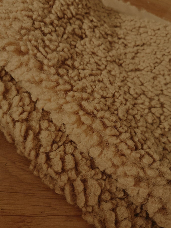 160cm x 40cm Brown Color Fabric Teddy Bears Curl Cloth Material For Doll Making