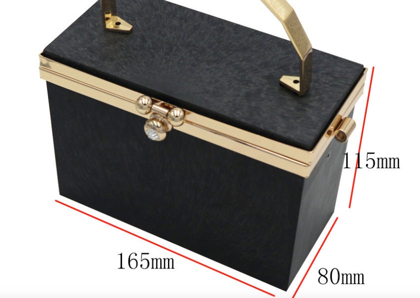 Light Gold Color Box Purse Frame 165mm x 115mm Clutch Bag Material  ( 6 1/2" x 4 1/2")