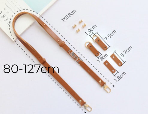 Shoulder Bag Strap Chain 18mm Width Leather Strap Bag Accessories Adjustable Length 80cm-127cm Pick Color