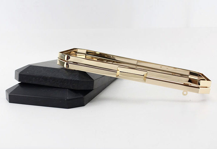 Box Purse Frame Kisslock Clutch Bag Glue-in Style 20.5cm x 12cm ( 7"x5")