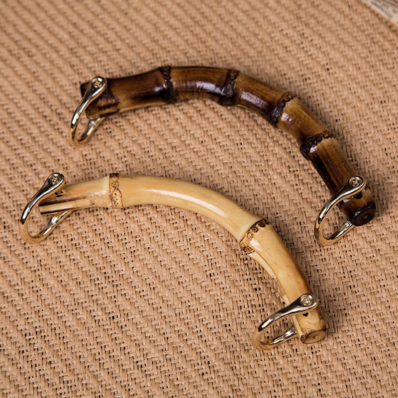 1 Piece Bamboo Handle Handcraft Material for Handbag Making 19cm Pick Color