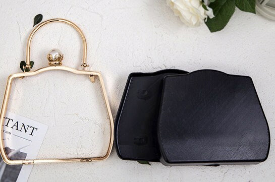 18cm Box Purse Frame Clutch Bag Glue-In Purse Frame 18cm x 15cm (7"x6")