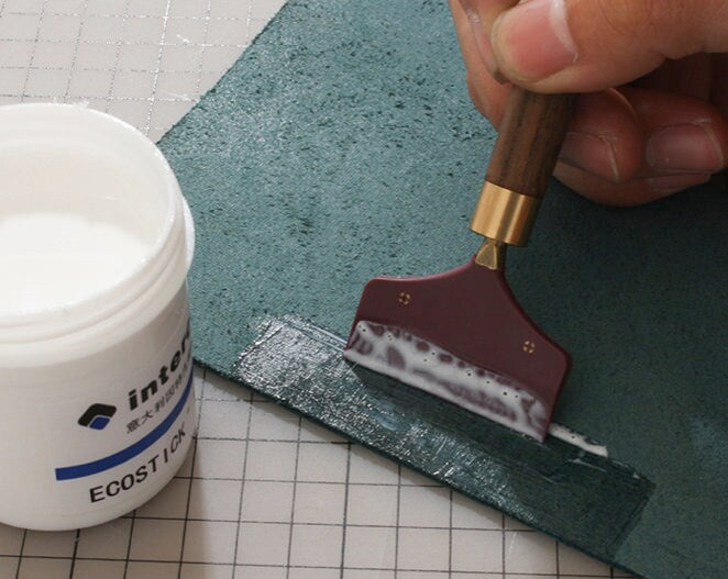 Glue Spreader Glue Applicator Sticks Leather Project Essential Wood Handle Hard Rubber Width 45mm/60mm