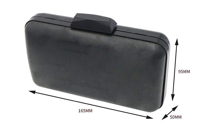Matte Gunmetal Color Box Purse Frame 165mm x 95mm Clutch Bag Material 5 Sets A Pack