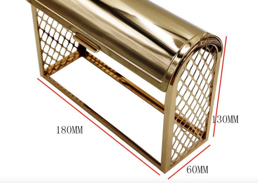 Light Gold Purse Frame Clutch Bag 180mm x 130mm (7"x 5")