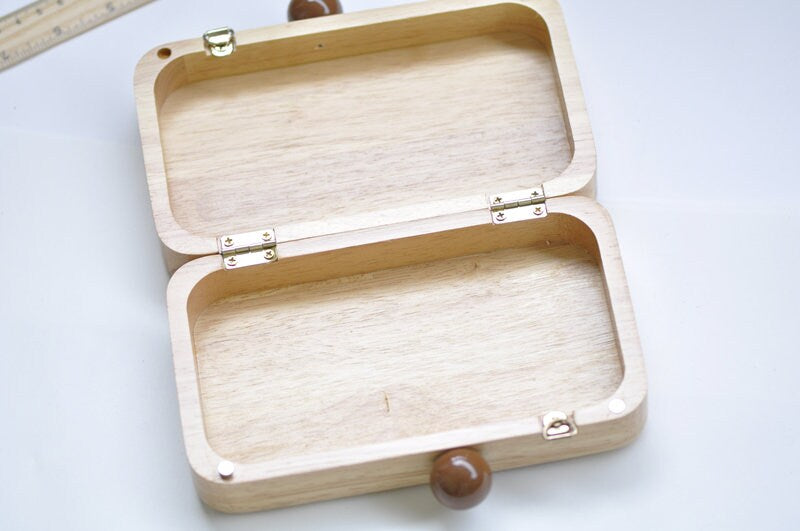 18cm Wood Box Purse Frame Handcraft Material for Handbag Making (7" x 4" x 2")
