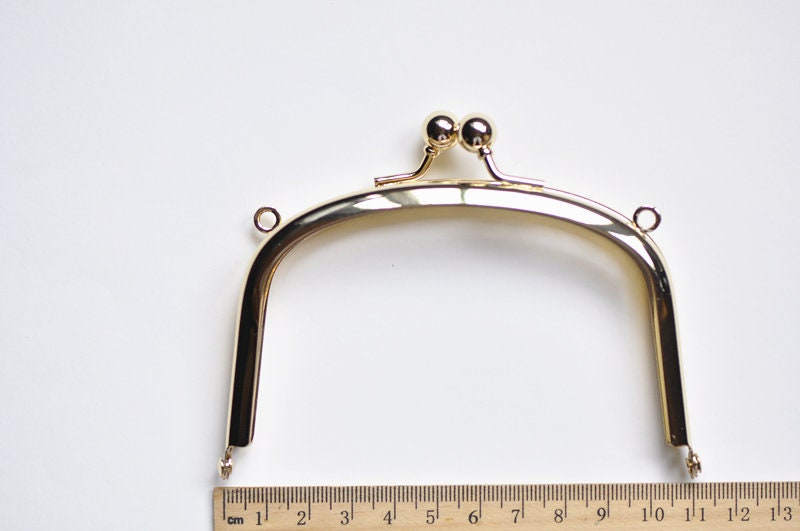 5pcs Gold Bag Purse Frame Glue In Style With Two Loops 11cm x 6cm ( 4