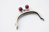 10.5cm Bronze Purse Frame With Green Color Wooden Kisslock Glue In Style 10.5cm x 5.5cm