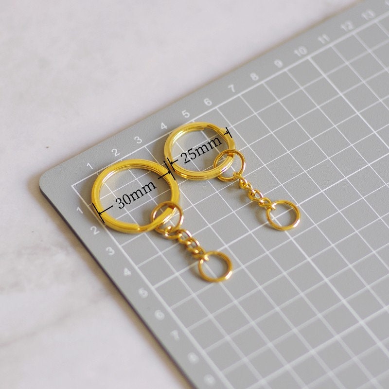 5pcs A Pack Stainless Steel Key Rings Outer Size 25mm/30mm Pick Up Size And Color