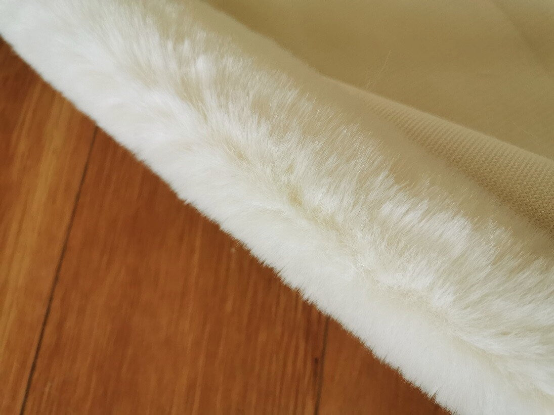 Long Pile Fabric Cream Teddy Bears Material Bear Toy Making 70cm x 50cm （ 27“ x 19")