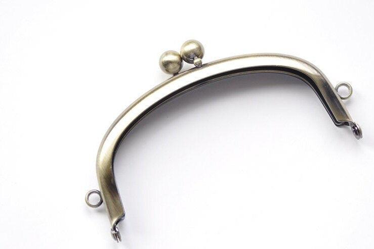 5pcs 10.5cm Bronze Purse Frame Bag Hanger Glue-In Style