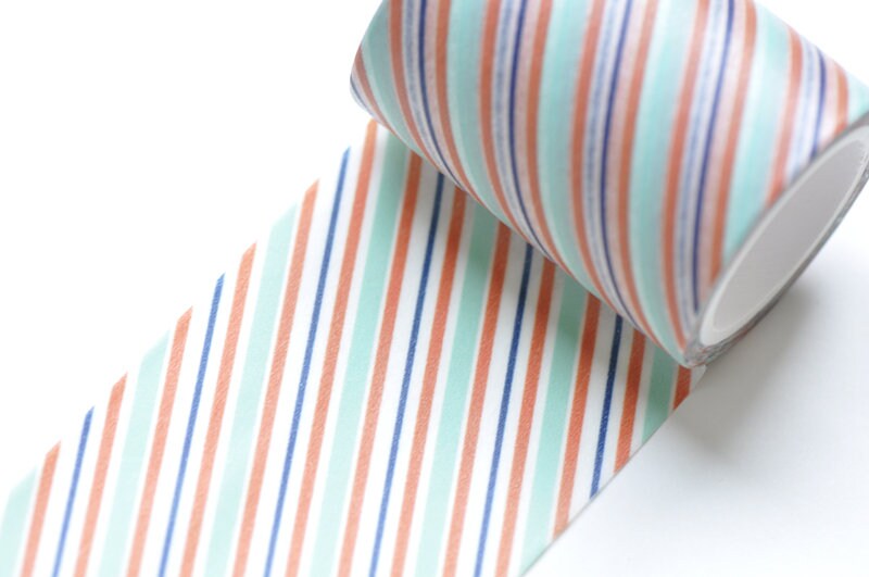 Rainbow Stripe Washi Tape Wide Scrapbooking Tape 50mm x 5 Meters Roll