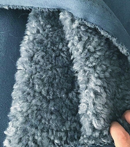 Blue Teddy Bears Fabric Soft Curled Fabric For Toy Stuffed Doll Making 78cm x 48cm ( 30" x 13")