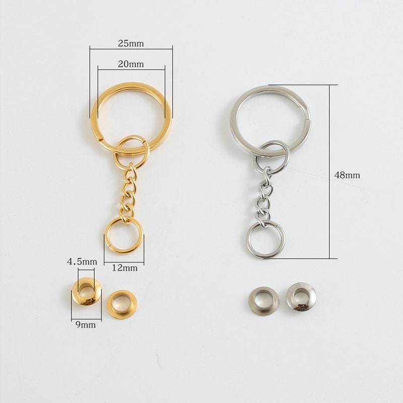 Stainless Steel Key Rings OuterSize 25mm Pick Up Color