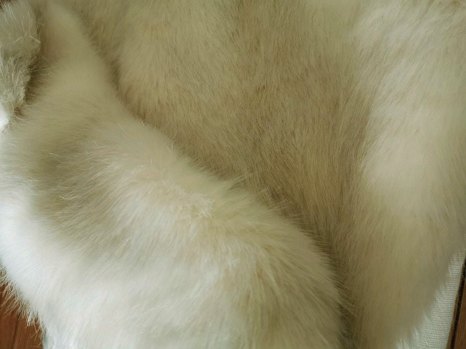 Long Pile White Fabric Teddy Bears Fabric For Doll Making 45cm x 32cm ( 17"x 12")