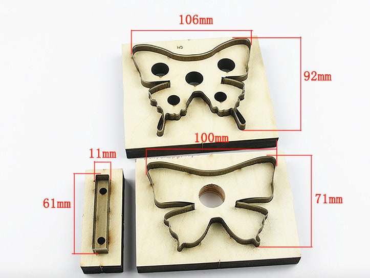 Leather Cutter Molds Butterfly Set of 2