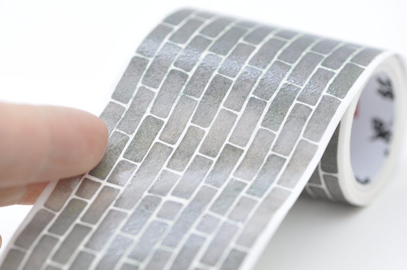 Retro Wallpaper Vintage Washi Tape Lined Journal Tape With Back Paper 50mm x 3 Meters Roll No.12010