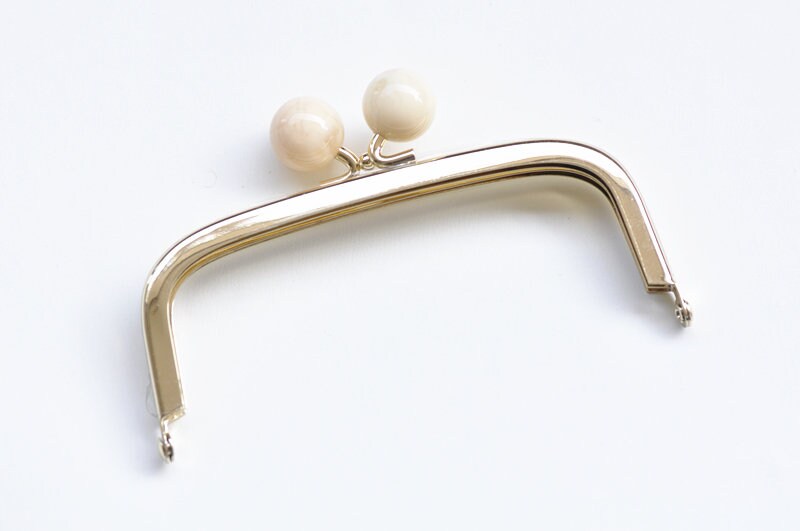 Light Gold Purse Frame Clutch Purse Frame Glue-In Style 11.3cm x 5cm ( 4"x 2")