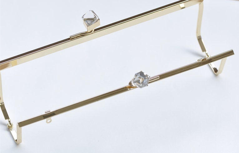 22cm x 7.5cm ( 8" x 3") Box Purse Frame Clutch Purse Frame Bag Hanger Silver/Light Gold Pick Up Color