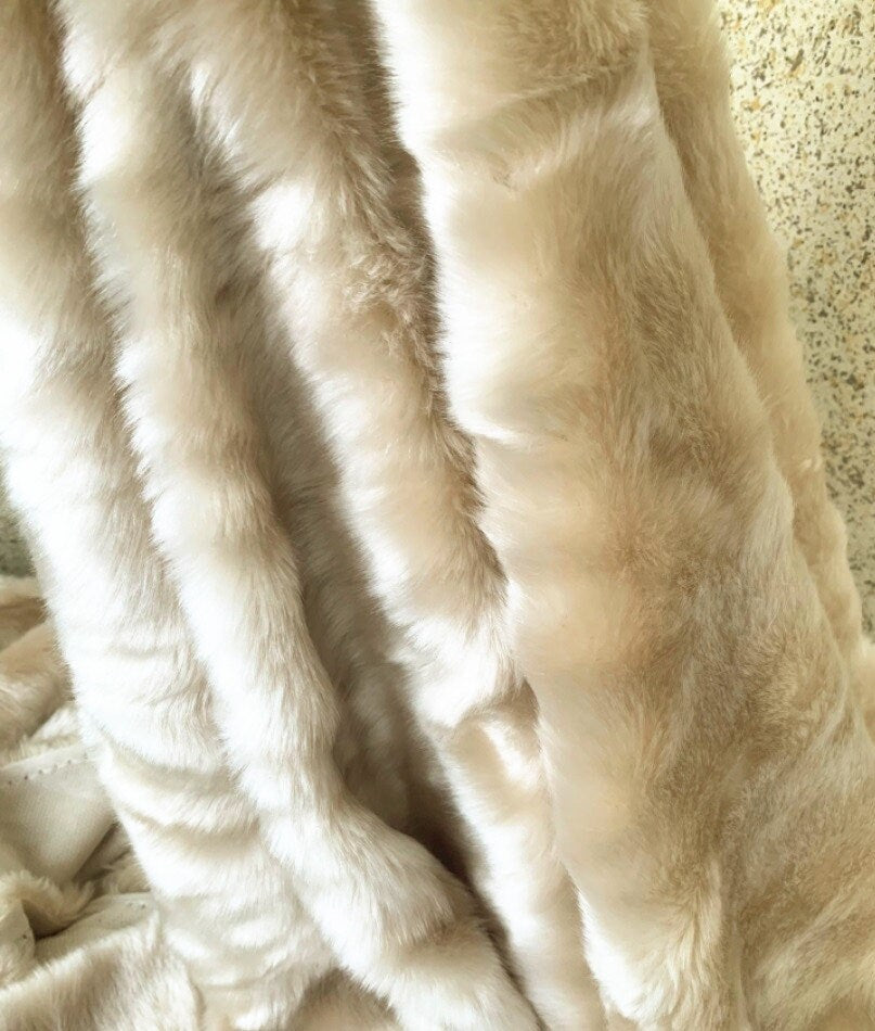 70cm x 50cm ( 27"x 19") Beige Fabric Teddy Bears Fur For Teddy Bear Doll Making Material