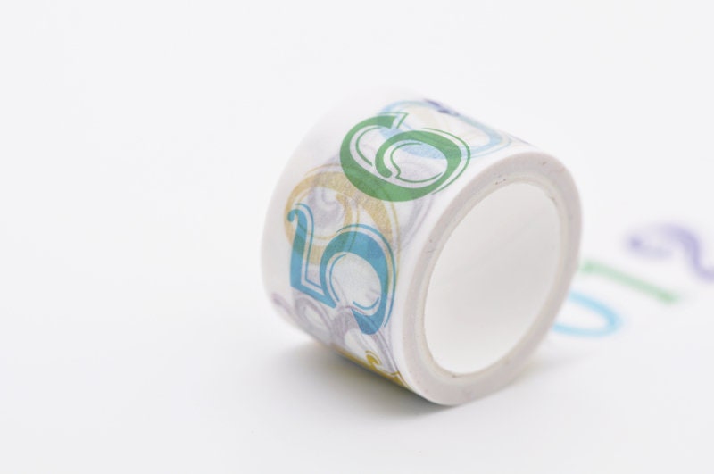 Numbers 0 to 9 Deco Washi Tape 25mm x 5 Meters Roll No.12004