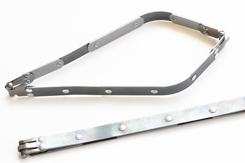 1 Piece Gunmetal End Purse Frame Flex Internal Purse Frame 22cm