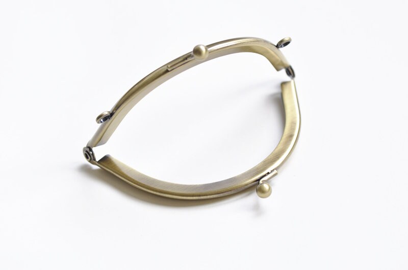 9.2cm Bronze Half Round Purse Frame 9.2cm x 5cm