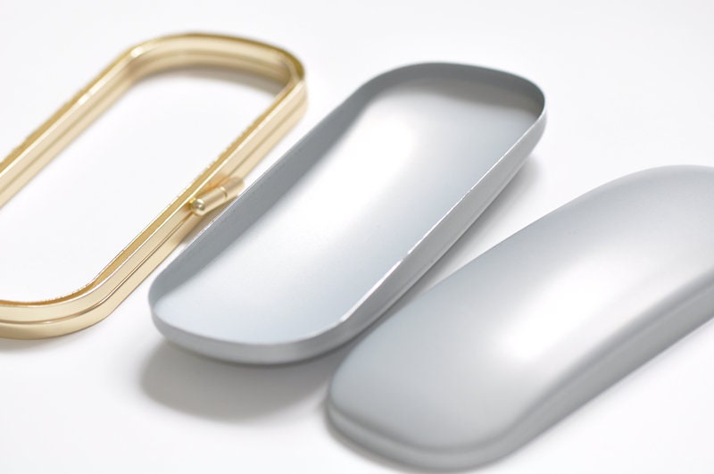 Glasses Box Purse Frame Glue-In Purse Frame Matte Gold Inner Size 15.4cm x 5.5cm ( 6“x 2 1/2")