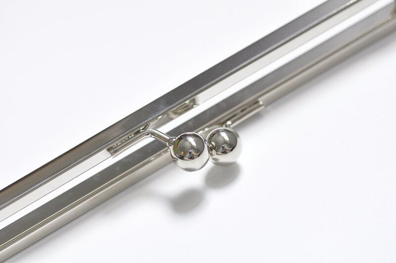 24.5cm ( 9") Silver Purse Frame Rectangular Shape With Inside Loops