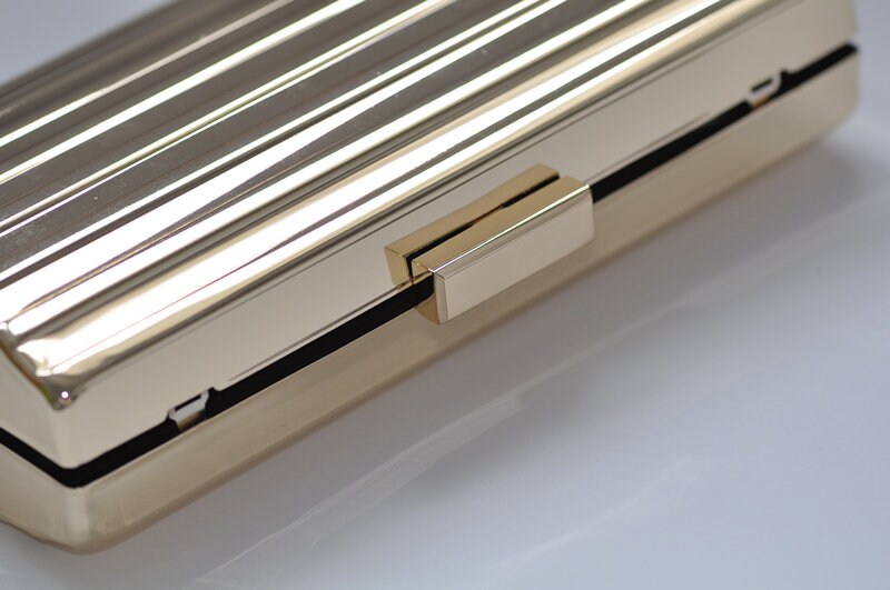 Box Purse Frame Clutch Bag Glue-in Style 19cm ( 7 1/2") Metal Box Bag Material 5pcs A Set