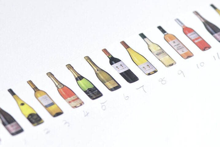 Winebottle Washi Tape / Glass Bottle For Wine/ Japanese Masking Tape 40mm wide x 5 Meters No.12271