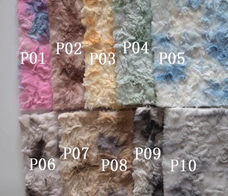 Teddy Bears Material Colorful Fabric Soft Fabric For Toy Stuffed Animal Making 32cm x 24cm (12