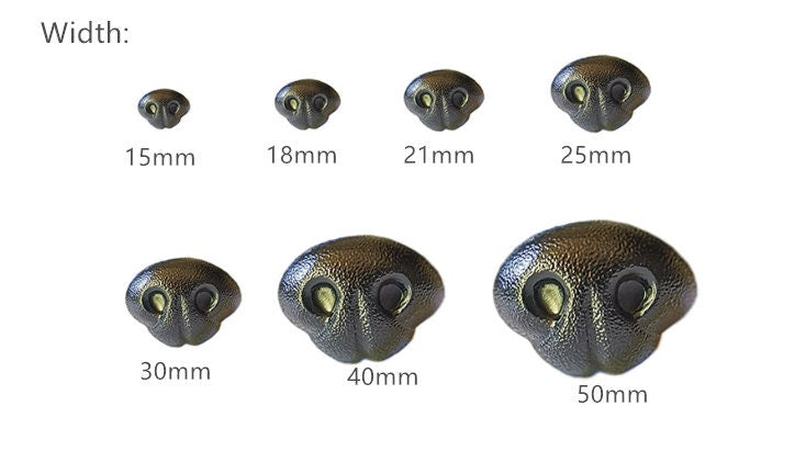 Black Dog Nose/ Animal Amgiurumi Safety Nose Come With Washers 5pcs A Pack -Pick Size