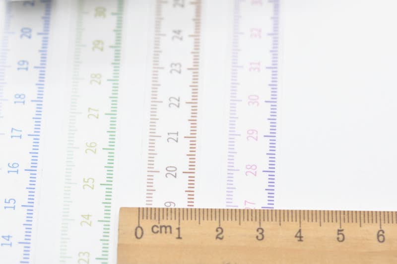 Retro Teacher Measuring Tape Ruler Washi Tape 15mm Wide x 5 Meters Roll Pick Color