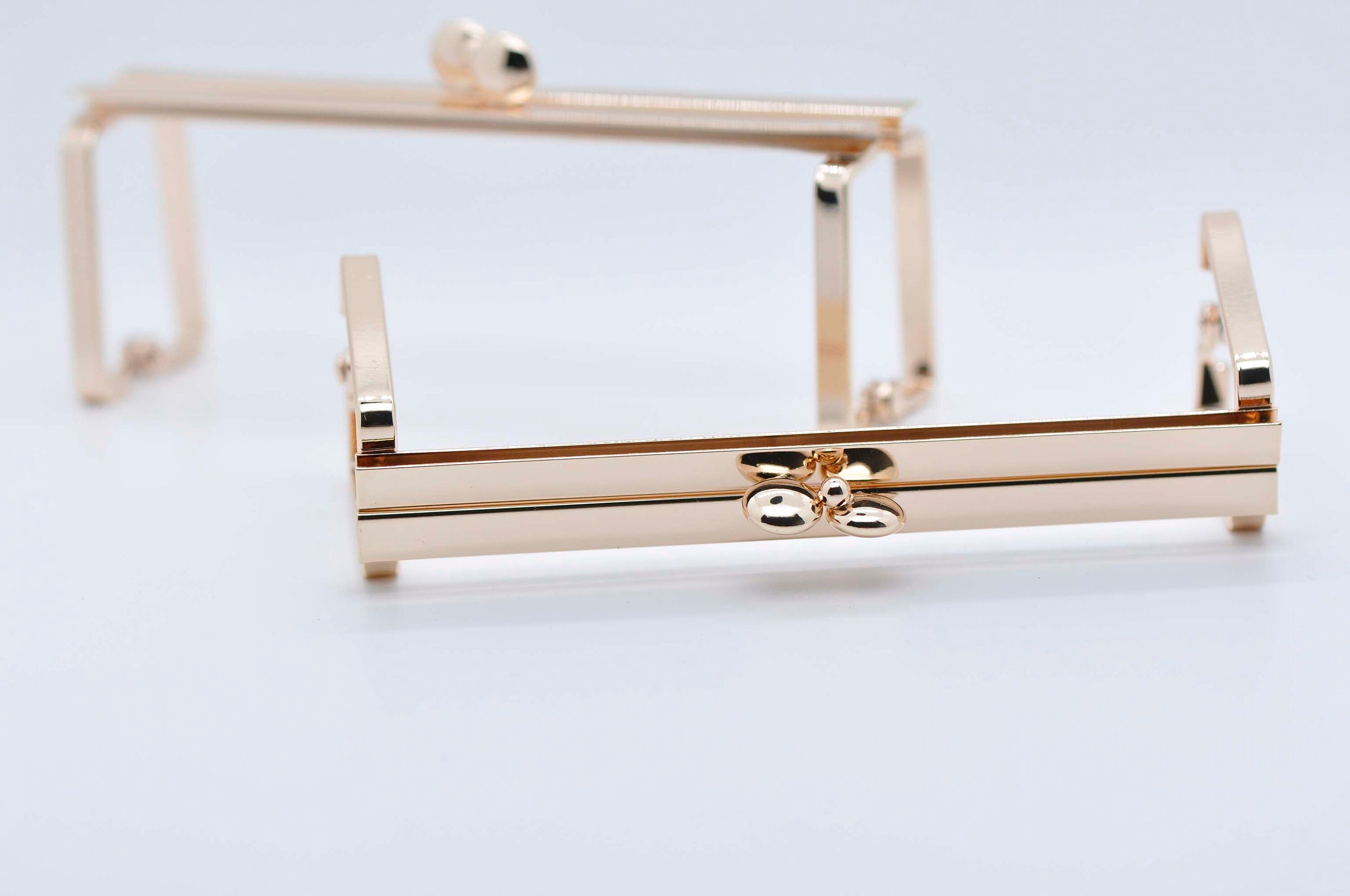 11.5cm Open-Channel Purse Frames Light Gold Bag Purse Frame