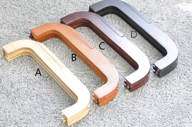 1 Piece 25cm ( 10") Retro Purse Frame / Large Wood Handle Purse Frame With Screws Pick Up Your Color