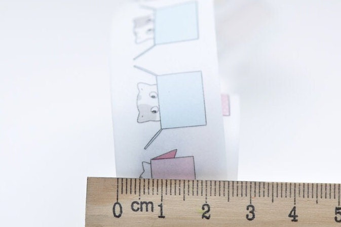 Cat Washi Tape /Masking Tape With Back Paper 25mm x 3 Meters A Roll