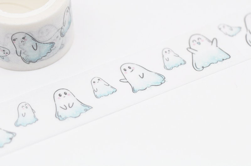 Ghost Deco Tape Journaling Supplies Adhesive Washi Tape 25mm x 3 Meters A Roll