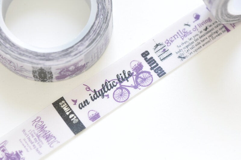 Retro Washi Tape / Vintage Decorative Tape / Japanese Masking Tape 15mm wide x 5 Meters A Roll