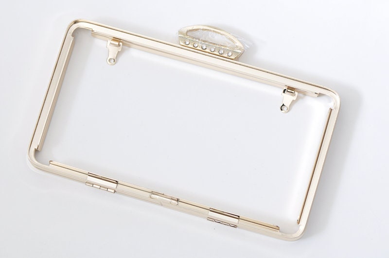 Light Gold Color Box Purse Frame 17.5cm x 10cm Clutch Bag Material